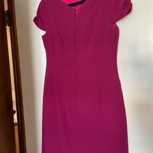 Tahari Pink Sheath Dress with Flutter Cap Sleeves